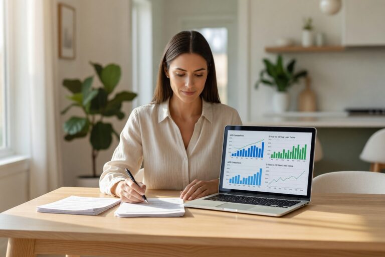 Person reviewing personal loans for debt consolidation options on a laptop