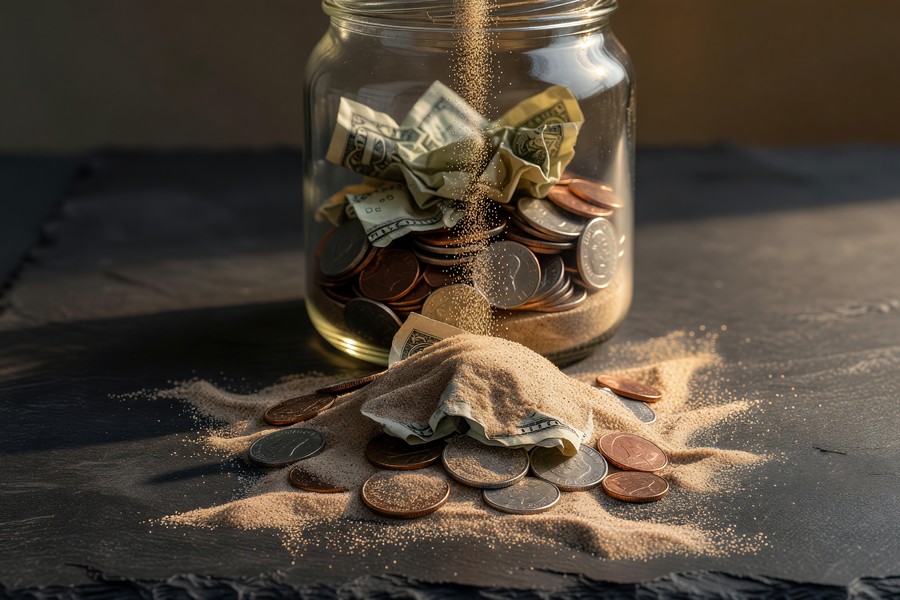 A simple chart comparing average savings account interest earned vs. annual bank fees at traditional banks