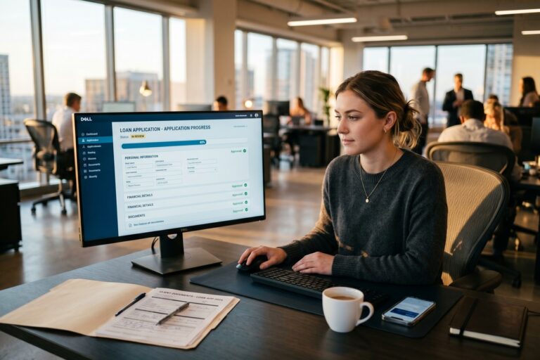 Borrower reviewing automated vs manual underwriting options on a digital lending platform