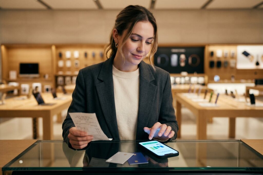 Side-by-side comparison of BNPL and digital personal loan costs for a large purchase