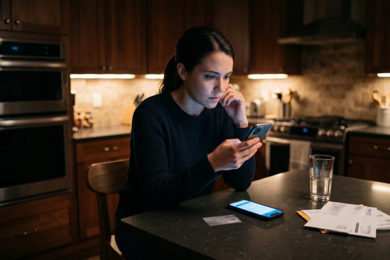 Person comparing digital loan options versus credit card cash advance on a laptop and smartphone