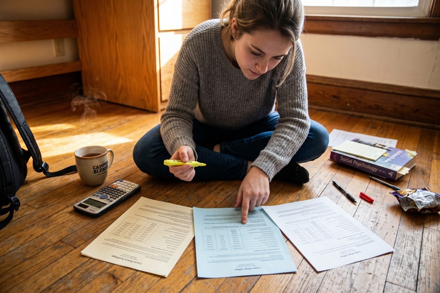 Comparison chart showing interest costs across different student loan types and APR rates