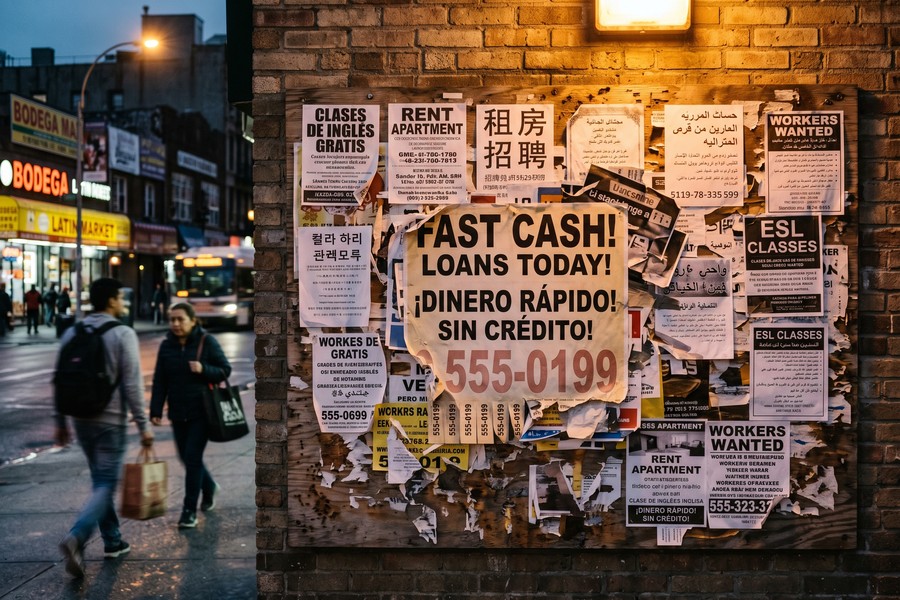 Side-by-side comparison chart showing legitimate fintech lender versus predatory lender warning signs