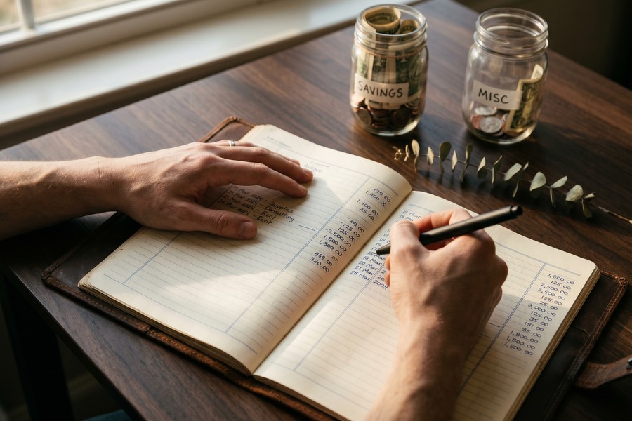 Step-by-step timeline showing how a self-employed borrower prepares for and completes a fintech loan application