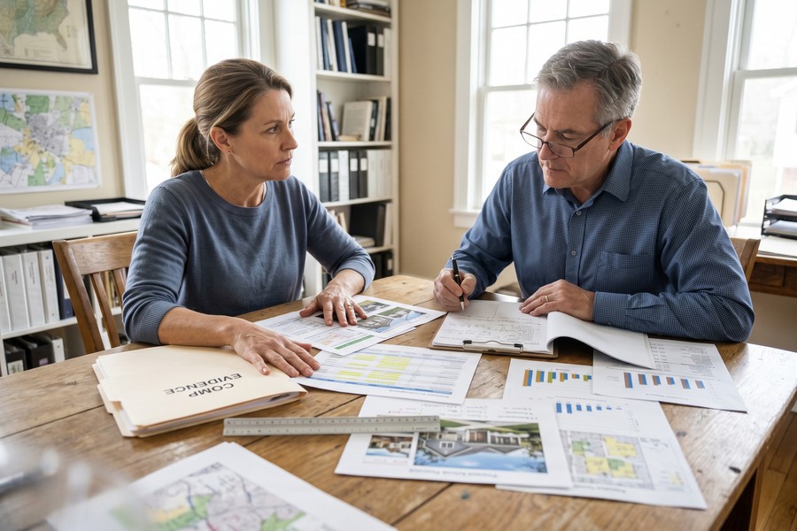 Side-by-side comparison of as-is versus as-completed appraisal for a fixer-upper renovation