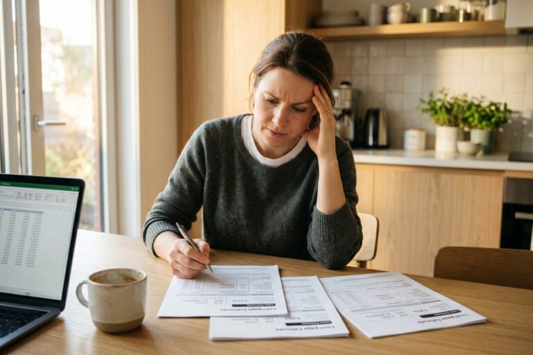 Homebuyer comparing mortgage interest rates from multiple lenders on a laptop