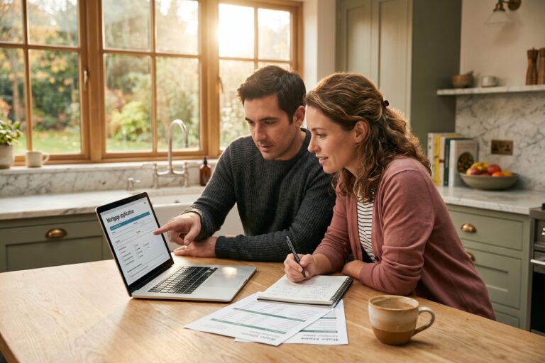 Homebuyer reviewing mortgage rate lock strategy options with a lender