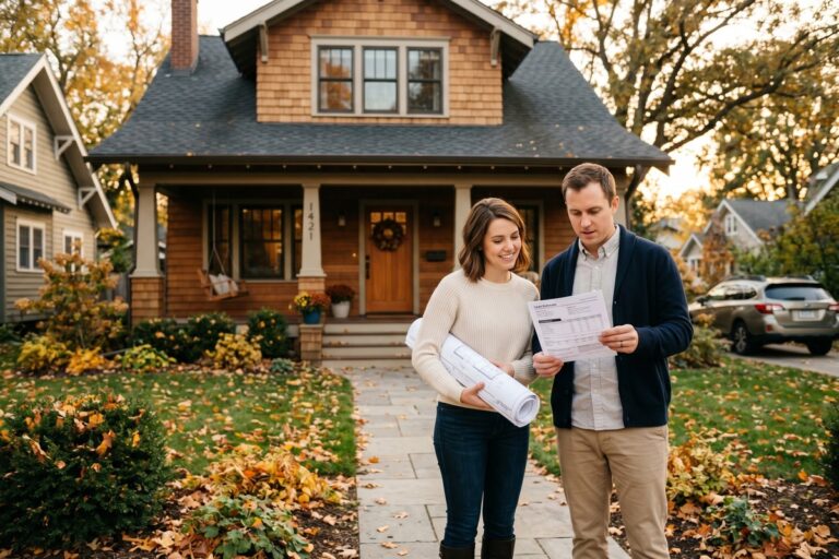 Calendar showing seasonal home buying patterns alongside a mortgage rate graph with rising and falling trends