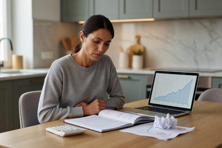 Borrower reviewing loan documents showing teaser rate loan cost increase after introductory period ends