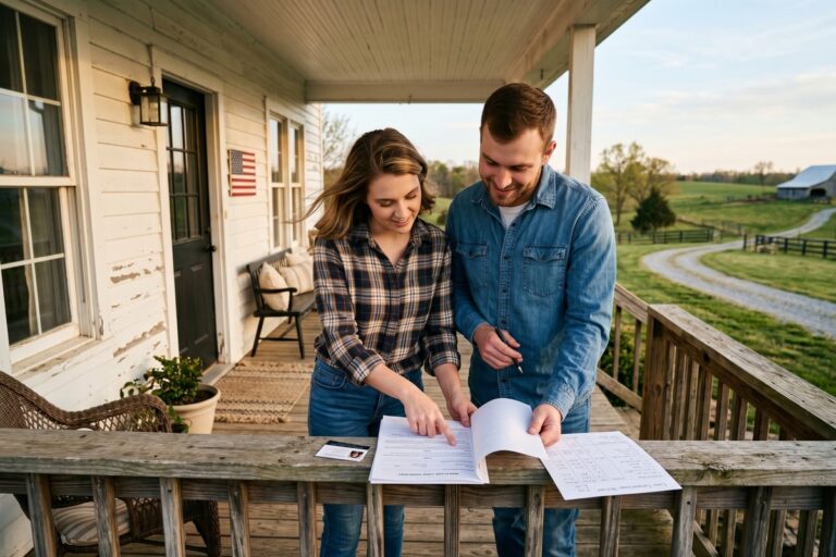 Side-by-side comparison chart of USDA rural mortgage rates and conventional loan interest rates for rural home buyers