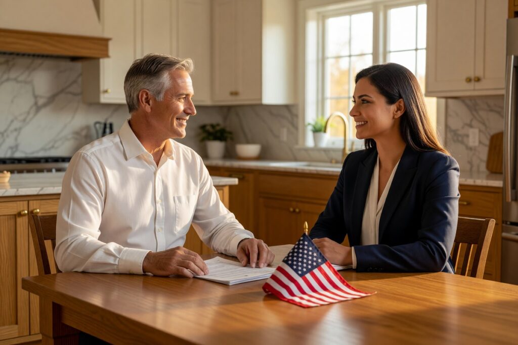 Veteran homeowner reviewing VA loan mortgage rates compared to conventional financing options