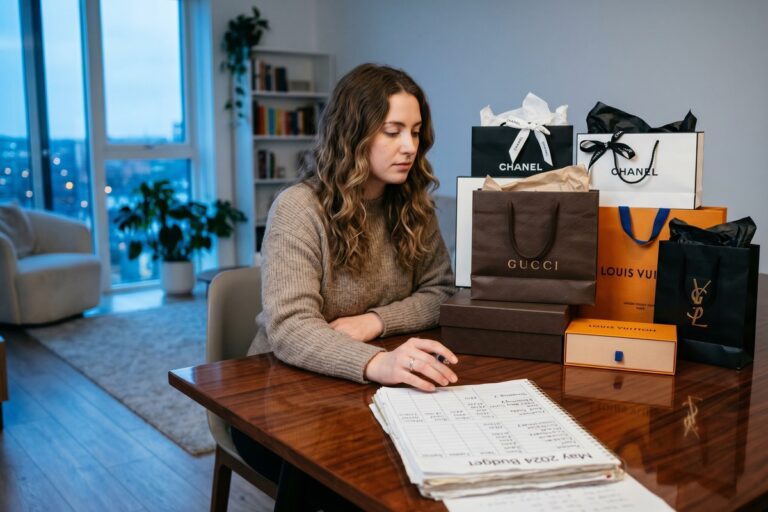 Person reviewing budget spreadsheet after receiving a salary raise