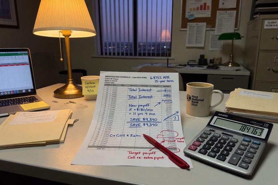 Bar chart comparing debt-to-income ratios before and after $10,000 credit card payoff