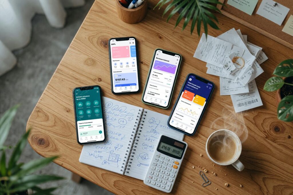 Comparison of fintech credit products including BNPL, earned wage access, and invoice financing as alternatives to personal loans