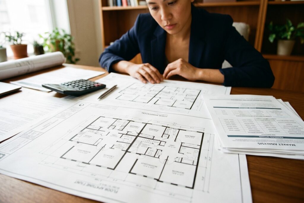 Comparison chart showing mortgage rate differences between primary residence and multi-unit investment property loans