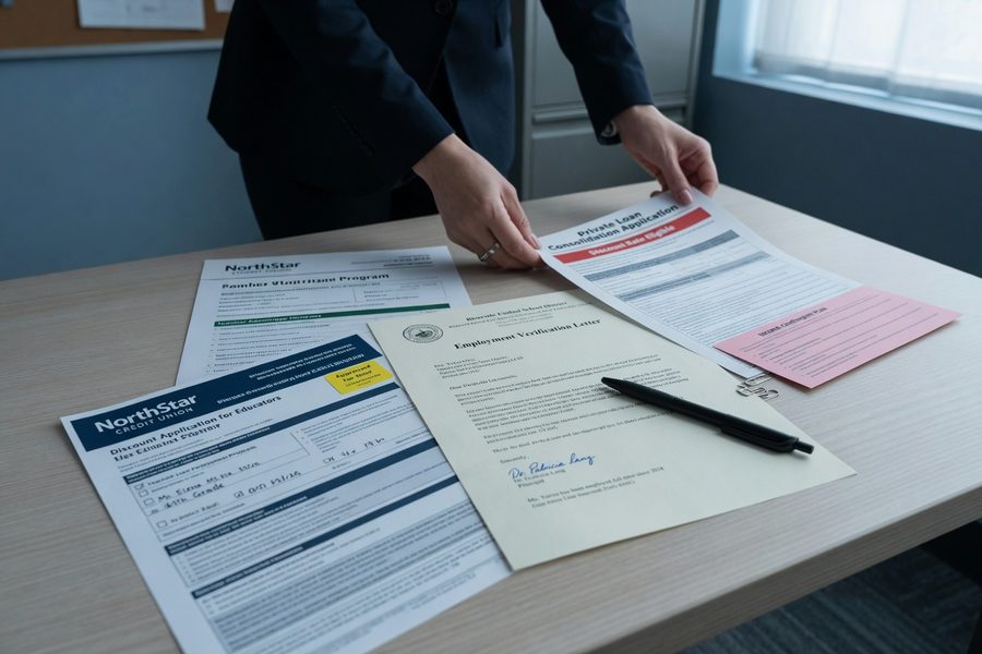 Public employee completing autopay enrollment on federal student loan servicer website