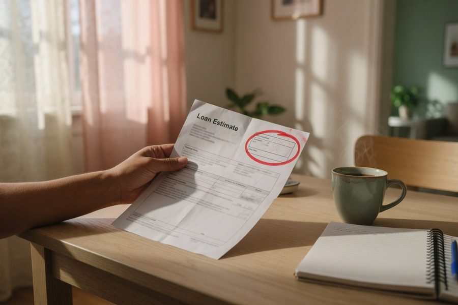 Rate lock confirmation appearing on page 1 of a standard Loan Estimate