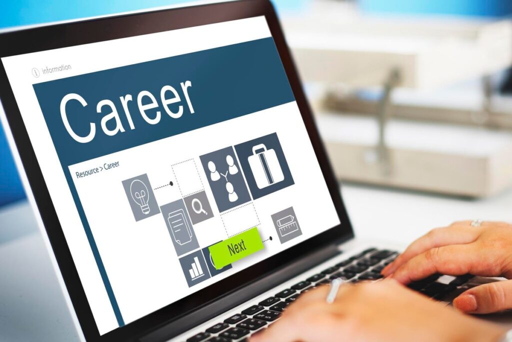 Person applying for a loan during a job transition with digital lending platform
